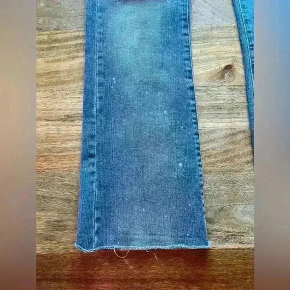 Hint Kick & Flare Jeans with Crystals & Paint Splatter | Size 7 - Picture 11 of 13